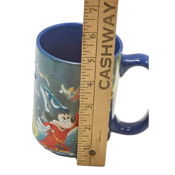 Walt Disney World Theme Park Mug Where Magic Mug Blue 3D with Glitter - Picture 7 of 8